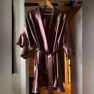 Victoria's Secret Satin Rosy Pink Robe